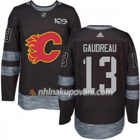 Calgary Flames Dresy Johnny Gaudreau 13 1917-2017 100th Anniversary Adidas Černá Authentic - Pánské Calgary Flames Dresy Johnny Gaudreau 13 1917-2017 100th Anniversary Adidas Černá Authentic - Pánské